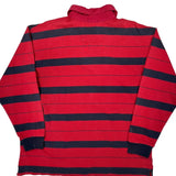 Nautica Striped Rugby Shirt - Large Red Cotton