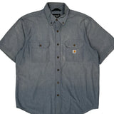 Carhartt Short Sleeve Shirt - Large Gray Cotton