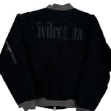 Civil Regime Reversible Bomber Jacket - Large Black Cotton