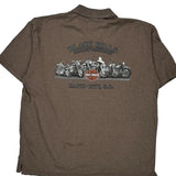 Black Hills Harley-Davidson Harley Davidson Graphic Polo Shirt - XL Brown Cotton