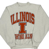Illinois Fighting Illini Champion Sweatshirt - Small Orange Cotton Blend