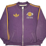 Los Angeles Lakers Adidas Track Jacket - 2XL Purple Cotton Blend