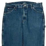 Dickies Carpenter Pants - 34W 32L Blue Cotton