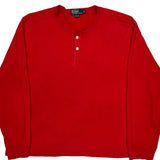 Polo By Ralph Lauren Henley Long Sleeve T-Shirt - XL Red Cotton