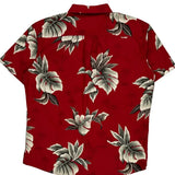 High Surf Floral Hawaiian Shirt - Medium Red Cotton