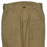 Carhartt Double Knee Carpenter Trousers - 30W 30L Beige Cotton Blend