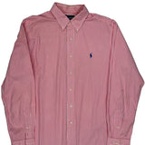 Ralph Lauren Striped Shirt - Large Red Cotton