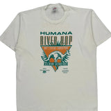 Humana River Hop Jerzees Graphic T-Shirt - XL White Cotton Blend