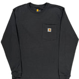 Carhartt Long Sleeve T-Shirt - Small Black Cotton