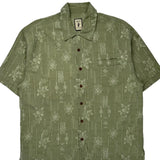 Jamaica Jaxx Floral Hawaiian Shirt - XL Green Cotton