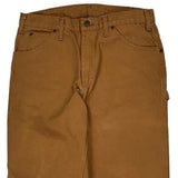 Dickies Carpenter Trousers - 32W 30L Brown Cotton