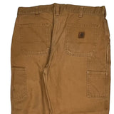 Workwear Carhartt Double Knee Carpenter Trousers - 38W 31L Brown Cotton