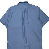 Caldwell Polo By Ralph Lauren Short Sleeve Shirt - Large Blue Silk Blend
