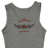 Motorcycle Harley Davidson Graphic Tank Top - 2XS Gray Cotton