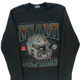 Miami Dolphins Logo Athletics Football Sweatshirt - Small Black Cotton