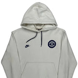 Manchester United Nike Football Hoodie - Medium White Cotton
