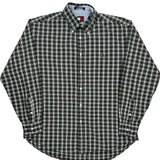 Tommy Hilfiger Checked Shirt - Large Blue Cotton