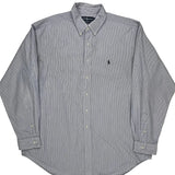 Blake Ralph Lauren Striped Shirt - XL Blue Cotton