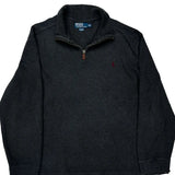 Polo By Ralph Lauren 1/4 Zip - 2XL Grey Cotton