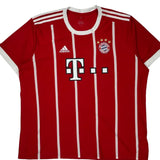 Bayern Munchen Adidas 2017-18 Home Football Shirt - 2XL Red Polyester