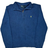 Polo By Ralph Lauren 1/4 Zip - XL Blue Cotton