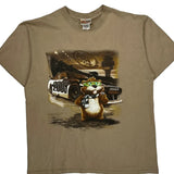 Fox Sports Chase Authentics Graphic T-Shirt - Large Beige Cotton