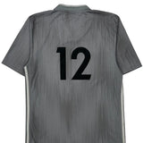 Adidas Football Shirt - Small Grey Polyester
