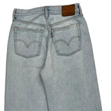 Levis Wide Leg Jeans - 27W UK 8 Light Wash Cotton