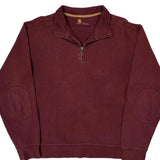 Carhartt 1/4 Zip - Large Burgundy Cotton