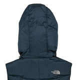 550 Fill The North Face Hooded Puffer Vest - Small Blue Polyester