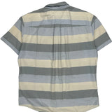 Tommy Hilfiger Striped Short Sleeve Shirt - XL Blue Cotton