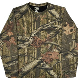 Mossy Oak Camo Long Sleeve T-Shirt - XL Camo Cotton