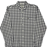 Lacoste Checked Shirt - Medium Black & White Cotton