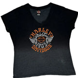 Ride Free 1903 Harley Davidson Graphic T-Shirt - 2XL Grey Cotton