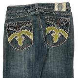 Laguna Beach Studded Jeans - 34W 33L Blue Cotton
