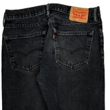 505 Levis Jeans - 33W 31L Black Cotton