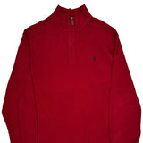 Polo By Ralph Lauren 1/4 Zip - XL Red Cotton