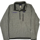 Patagonia Fleece 1/4 Zip - Large Gray Polyester