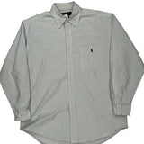 Ralph Lauren Striped Shirt - Medium Green Cotton