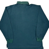 Tommy Hilfiger Striped Long Sleeve Polo Shirt - Large Green Cotton