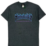 Thrasher Spellout T-Shirt - Medium Gray Cotton