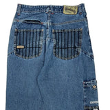 Akademiks Wide Leg Jeans - 30W 30L Blue Cotton
