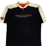 Metro H-D Cedar Rapids Ia Harley Davidson Polo Shirt - Large Orange Cotton