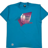 Single Stitch Summer Music Games 1993 Buffalo Screen Stars Graphic T-Shirt - XL Blue Cotton Blend