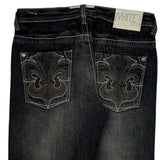 White Tag Contrast Stitch Jeans - 32W 30L Dark Wash Cotton