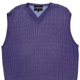 Tommy Hilfiger Sweater Vest - XL Purple Cotton