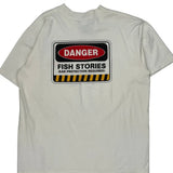 Fish Stories Columbia Graphic T-Shirt - Medium White Cotton