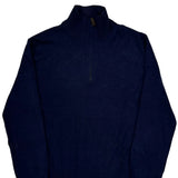 Polo By Ralph Lauren 1/4 Zip - Large Navy Cotton