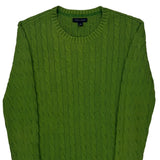 Tommy Hilfiger Cable Knit Sweater - Medium Green Cotton
