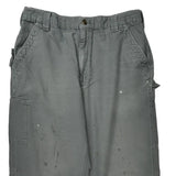 Carhartt Carpenter Trousers - 34W 32L Grey Cotton
